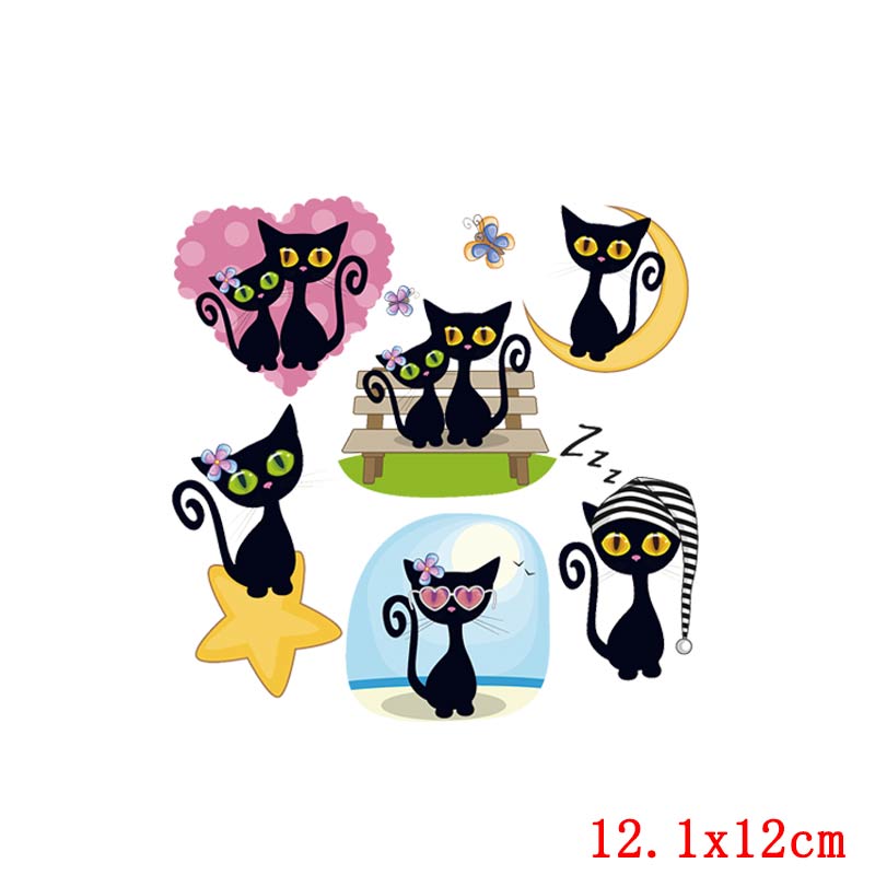 Prajna Iron On Cute Animal Patches For Kids Clothing DIY T-shirt Applique Heat Transfer Vinyl Unicorn Owls Patch Thermal Sticker