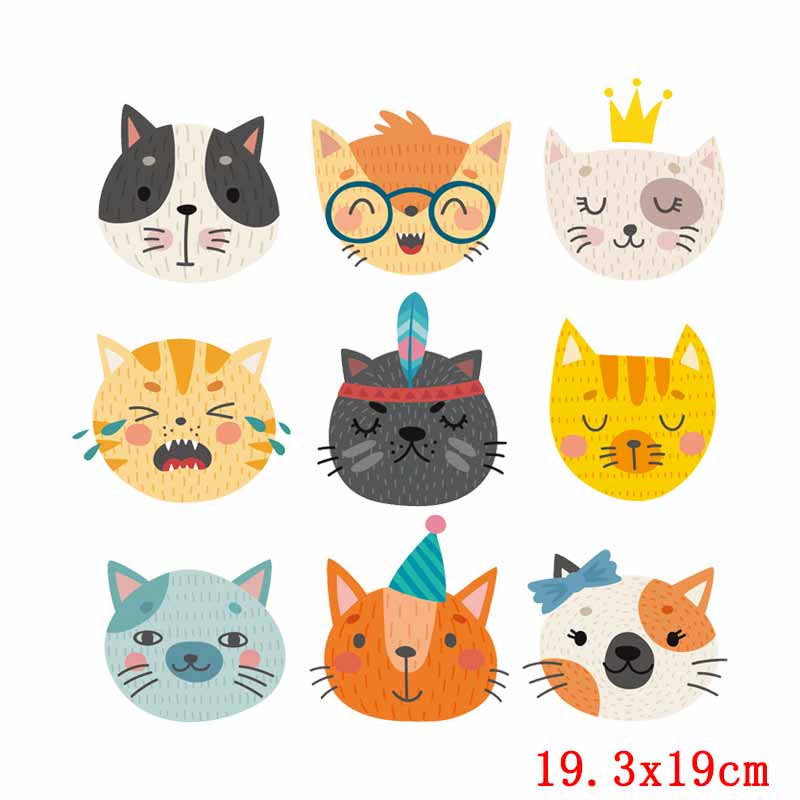 Prajna Iron On Cute Animal Patches For Kids Clothing DIY T-shirt Applique Heat Transfer Vinyl Unicorn Owls Patch Thermal Sticker