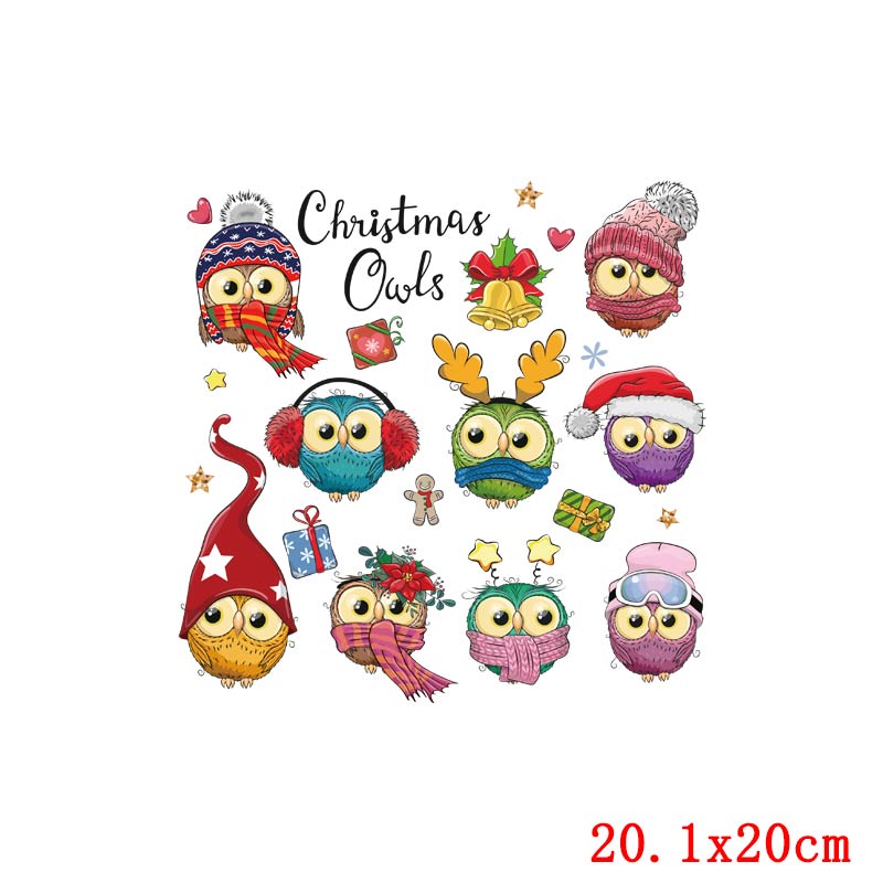 Prajna Iron On Cute Animal Patches For Kids Clothing DIY T-shirt Applique Heat Transfer Vinyl Unicorn Owls Patch Thermal Sticker