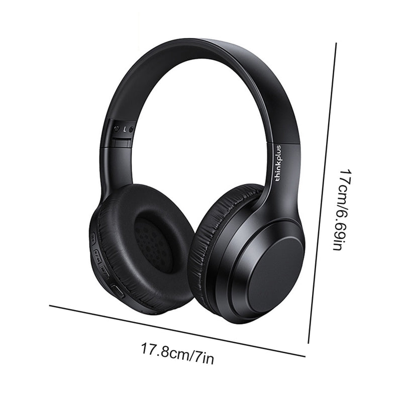 Lenovo Wireless Headphones 300mAh TH10 Over-ear Headphones Clear Call Noise Cancellation Bluetooth-Compatible 5.0 Gaming Headset