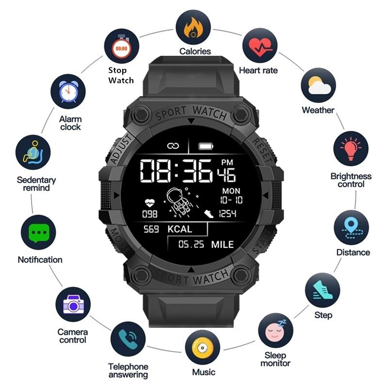 Fitness Sports Smart Watch Men Women 1.44 inch color display Smartwatch Touch Screen Wristwatch Incoming Call/SMS Prompt Watches