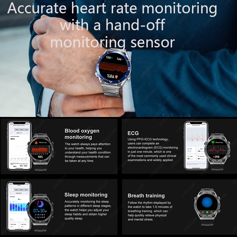 For HUAWEI Ultimate Smart Watch Men Bluetooth Call Compass NFC 100+ Sports GPS Tracker Motion Smartwatch Waterproof Watches 2023