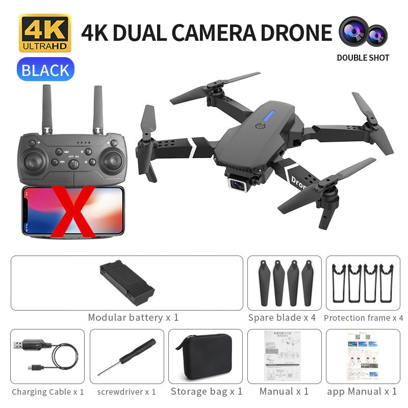 The new E88 professional drone WIFI FPV wide-angle HD 4K 1080P camera height hold foldable quadcopter children's gifts toys