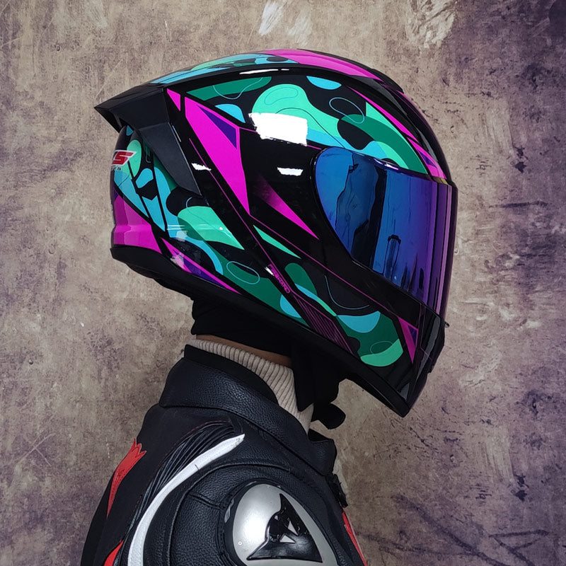 Winter Warm Double Visor Motorcycle Helmet Full Face Racing Helmets Motorbike Sports Helmet Casco Moto