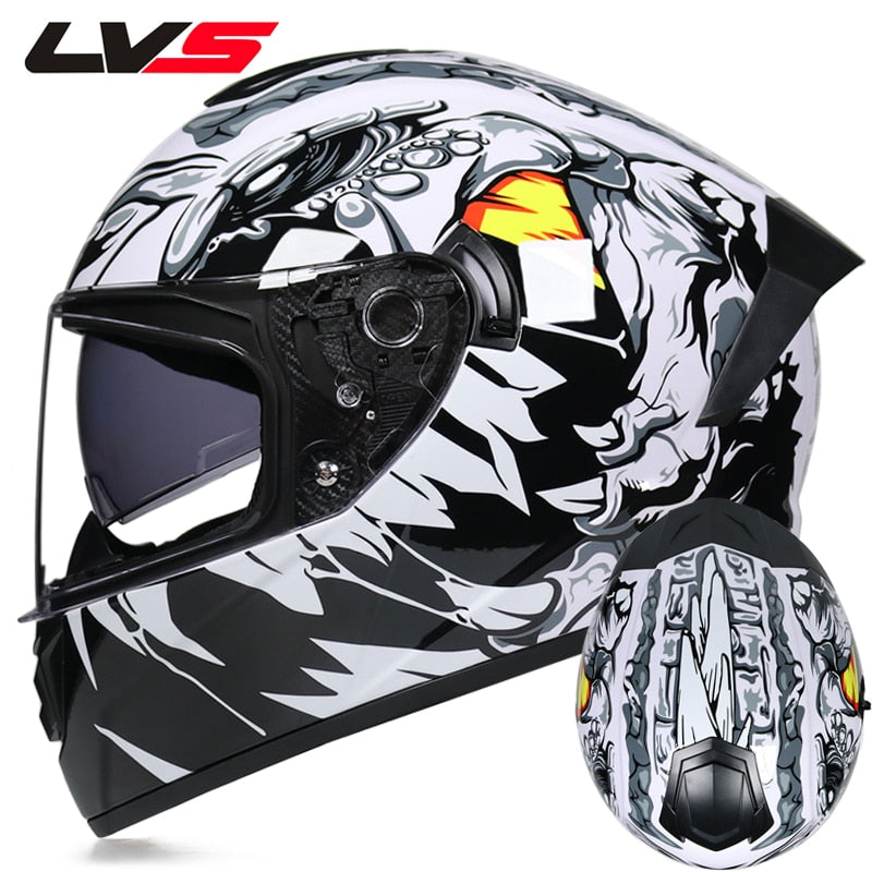 Winter Warm Double Visor Motorcycle Helmet Full Face Racing Helmets Motorbike Sports Helmet Casco Moto