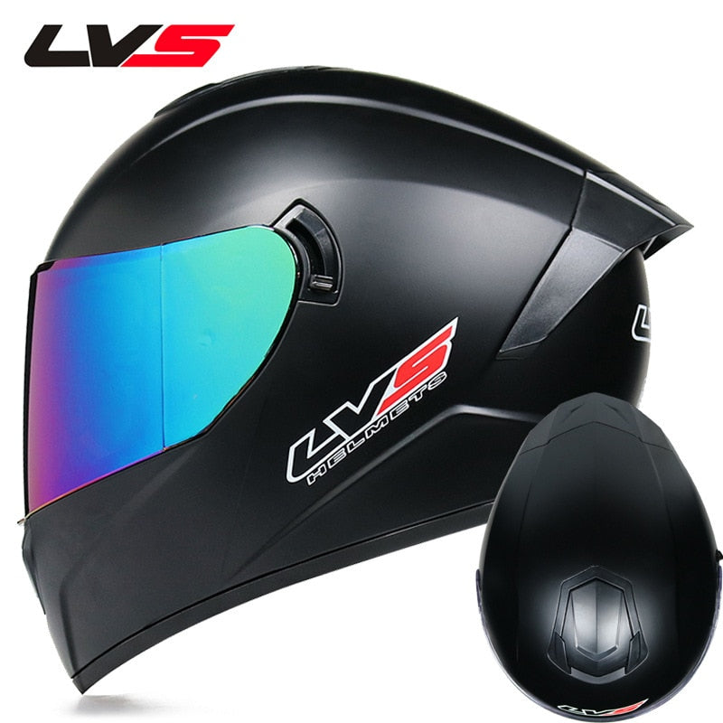 LVS 701 Motorcycle double mirror head helmet Dot certification capacete de moto Lining removable and washable casco moto